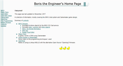 Desktop Screenshot of boristheengineer.co.uk